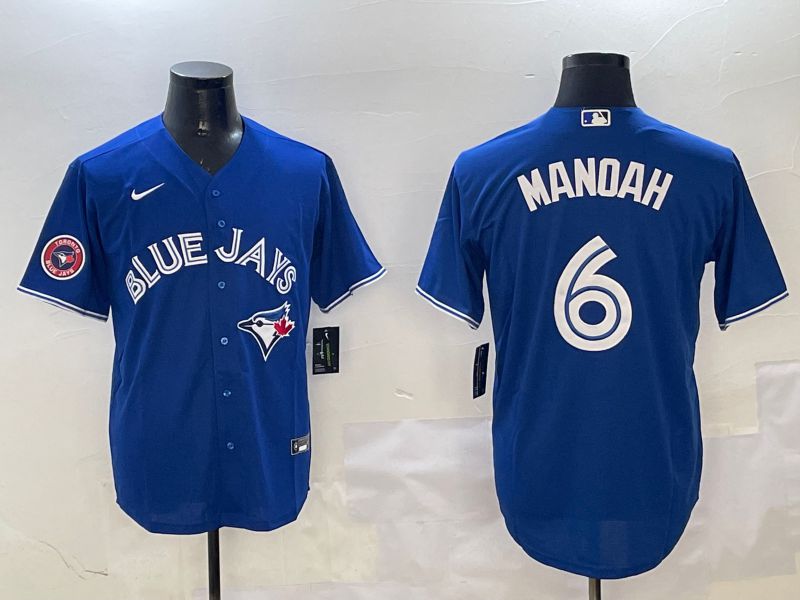 Men Toronto Blue Jays #6 Manoah Blue White Game 2025 Nike MLB Jersey style 2->toronto blue jays->MLB Jersey